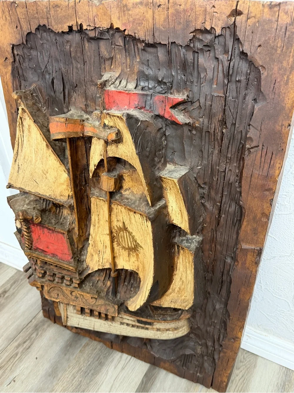 VANGUARD STUDIOS 1968 Wall Art Vanathane 3D CONQUISTADOR Rare 32x21